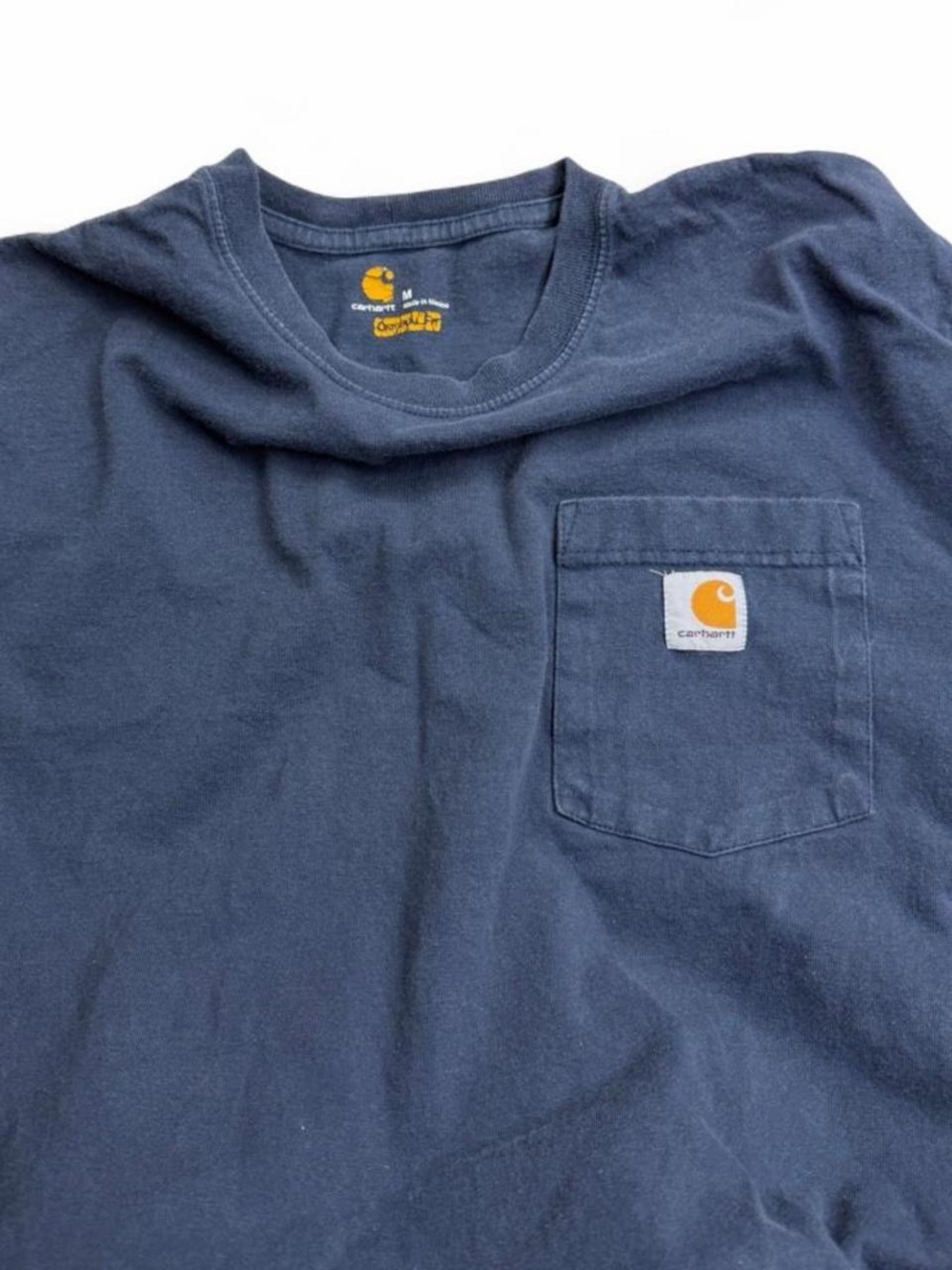 Carhartt K126 Navy Work Shirt Medium 2014 Original Fit